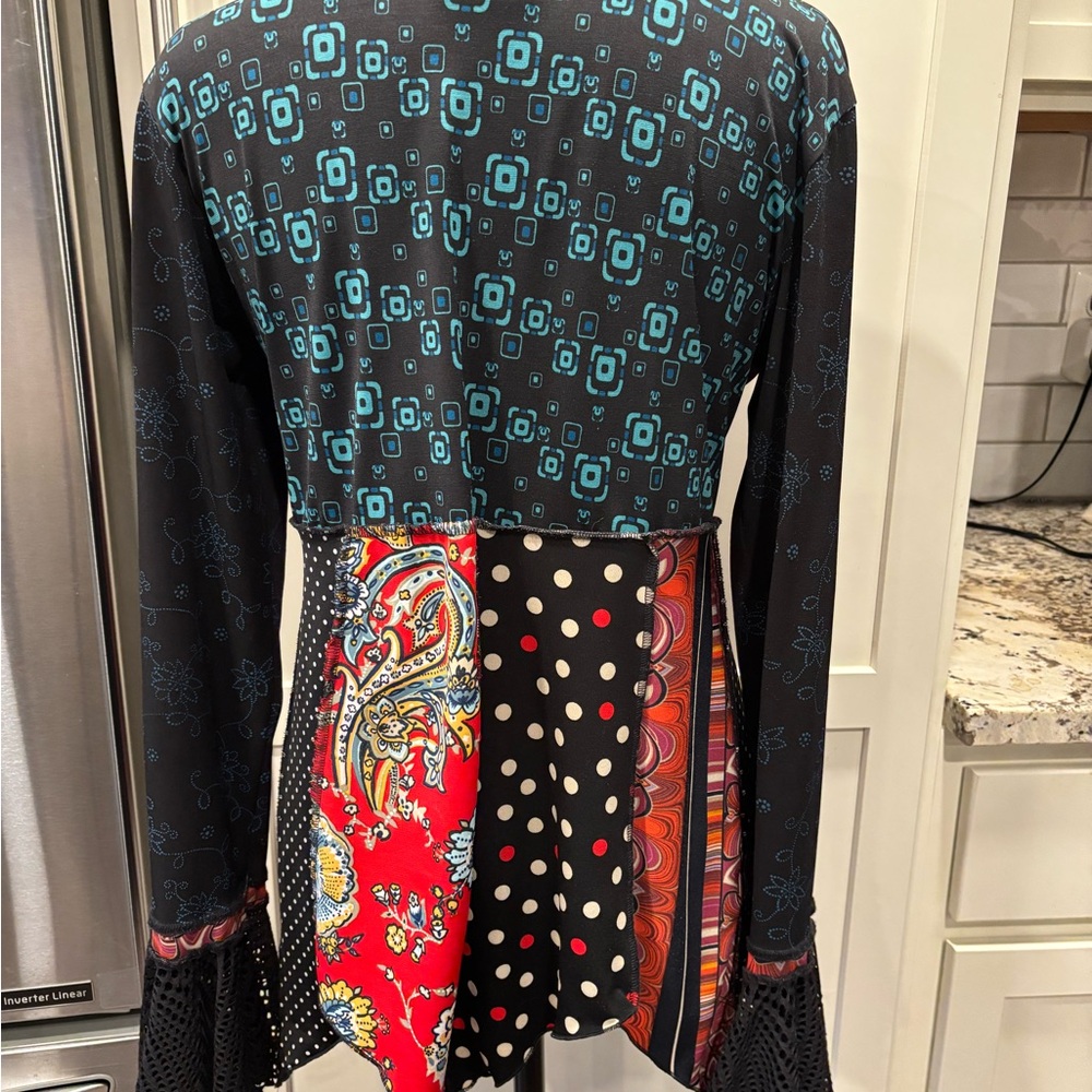 Hand Jive Women's Multicolor Patchwork Tunic Top - image 4